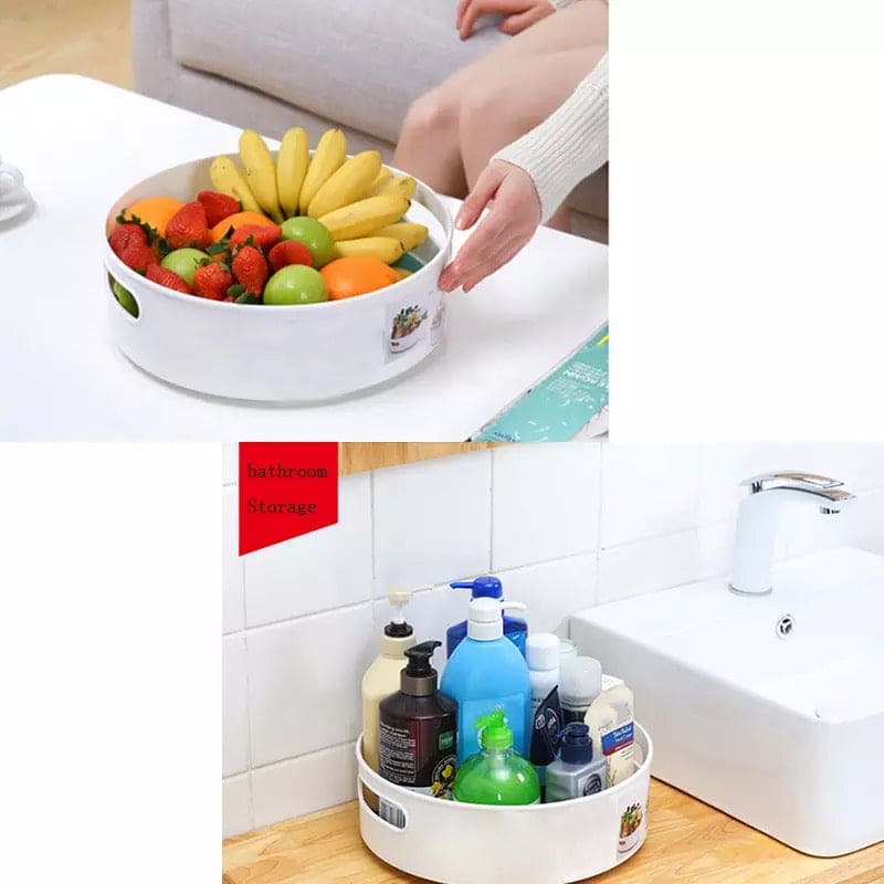 360° Rotating Kitchen Storage Tray, Kitchen Storage Container For Spice Food Snack, Bathroom Shampoo Storage Tray, Non Slip Snack Dried Storage Plate, Multifunctional Antiskid Rotary Storage Box 360° Rotating Kitchen Storage Tray, Kitchen Storage Container For Spice Food Snack, Bathroom Shampoo Storage Tray, Non Slip Snack Dried Storage Plate, Multifunctional Antiskid Rotary Storage Box